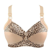 Load image into Gallery viewer, Women's Plus Size Bra Leopard Print Wire Free Bras Ajusted Brassiere Thin Cup Underwear
