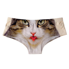 Load image into Gallery viewer, Cat Print Panties Hip-wrapped Fashion Waist Lace Briefs
