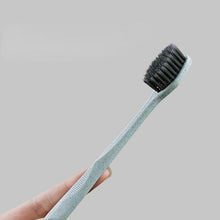 Load image into Gallery viewer, Long Charcoal Medium Soft Bristles Wheat Straw Family Combination 3 Soft Bristles Toothbrush
