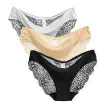Load image into Gallery viewer, Women Lace Panties Seamless Cotton Panty Hollow Briefs Underwear 3pcs/lot
