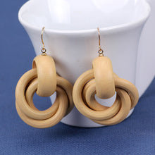 Load image into Gallery viewer, Vintage Oak Earrings Female Personality Spiral Ring Earrings Jewelry
