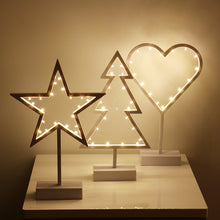 Load image into Gallery viewer, Creative Small Night Lamp Stars Heart Christmas Tree Ins Instafamous Room Decoration Photo Props Table Lamp
