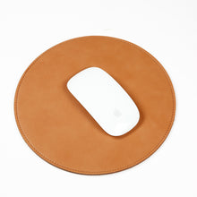 Load image into Gallery viewer, 22 * 22cm round Leather Mouse Pad Computer Desk Pad
