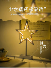 Load image into Gallery viewer, Creative Small Night Lamp Stars Heart Christmas Tree Ins Instafamous Room Decoration Photo Props Table Lamp
