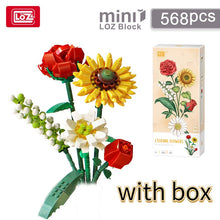 Load image into Gallery viewer, 456Pcs LOZ MINI Blocks Loques 3styles ETERNAL FLOWERS Rose Lavender Diy Toys Put In Bottel Home Exhibition Funny Creative Gift
