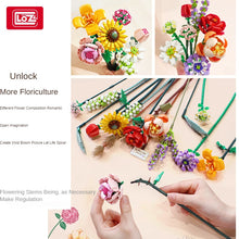 Load image into Gallery viewer, 456Pcs LOZ MINI Blocks Loques 3styles ETERNAL FLOWERS Rose Lavender Diy Toys Put In Bottel Home Exhibition Funny Creative Gift
