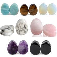 Load image into Gallery viewer, Stone Water Drop Auricle 5-25mm Ear Extender Piercing Jewelry
