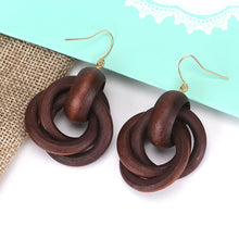 Load image into Gallery viewer, Vintage Oak Earrings Female Personality Spiral Ring Earrings Jewelry

