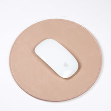 Load image into Gallery viewer, 22 * 22cm round Leather Mouse Pad Computer Desk Pad
