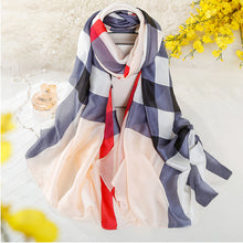 Load image into Gallery viewer, Spring and Summer New Silk Scarf Gift Silk Imitation Silk Women's Printed Imitation Mulberry Silk Beach Towel Shawl Scarf
