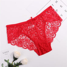 Load image into Gallery viewer, Embroidered Lace Panties Transparent Sexy Low Waist Underwear Ladies Girls Soft Breathable Briefs
