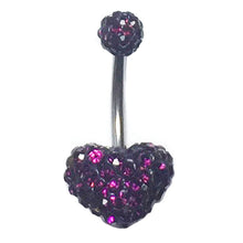 Load image into Gallery viewer, Hot Love Belly Ring Belly Ring Shambhala Full Diamond Navel Stud Piercing Jewelry
