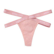 Load image into Gallery viewer, Sexy Cotton Women Thong Panties Underwear Woman Hollow Out Fashion Cross Letter Waist G-string Femme Brief Girls

