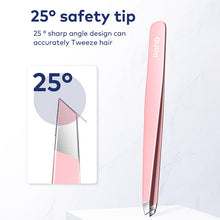 Load image into Gallery viewer, llano 4PCS Pink Eyebrow Trimmer Set Scissors Tweezers Eyebrow Razor Scraping Eyebrow Comb Razor Makeup Tools
