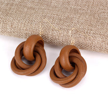 Load image into Gallery viewer, Vintage Oak Earrings Female Personality Spiral Ring Earrings Jewelry
