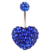 Load image into Gallery viewer, Hot Love Belly Ring Belly Ring Shambhala Full Diamond Navel Stud Piercing Jewelry
