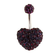 Load image into Gallery viewer, Hot Love Belly Ring Belly Ring Shambhala Full Diamond Navel Stud Piercing Jewelry
