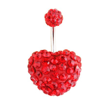 Load image into Gallery viewer, Hot Love Belly Ring Belly Ring Shambhala Full Diamond Navel Stud Piercing Jewelry

