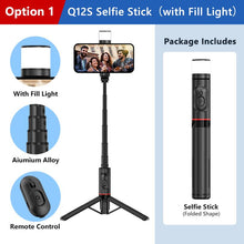 Load image into Gallery viewer, KEELEAD New Wireless Bluetooth Selfie Tripod Foldable Bracket Handheld Monopod With Fill Light
