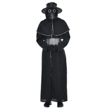 Load image into Gallery viewer, Men Plague Doctor Robe Costume Halloween Party Warlock Coat Steampunk Medieval Suits with Hat Mask
