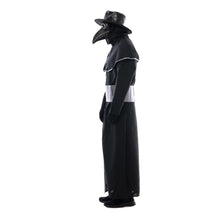 Load image into Gallery viewer, Men Plague Doctor Robe Costume Halloween Party Warlock Coat Steampunk Medieval Suits with Hat Mask
