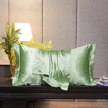 Load image into Gallery viewer, 48x74cm Pillowcase Artificial Silk Pillow Cover Solid Color Smooth Satin Pillows Covers for Bedding Sleeping Pillowcases 1/2 pcs

