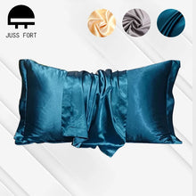 Load image into Gallery viewer, 48x74cm Pillowcase Artificial Silk Pillow Cover Solid Color Smooth Satin Pillows Covers for Bedding Sleeping Pillowcases 1/2 pcs
