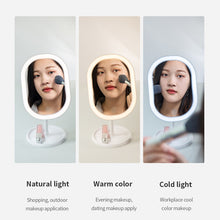 Load image into Gallery viewer, LLANO Makeup Mirror LED Desktop Adjustable Fill Light Dressing Mirror Rechargable with 3 Lights
