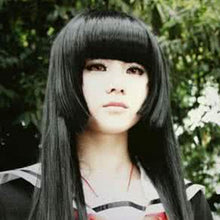 Load image into Gallery viewer, Profoundly Mad Gambler Snake Dream Cos Wig Hell Girl Devil Love Three Knives Princess Qi Cut Black Long Straight
