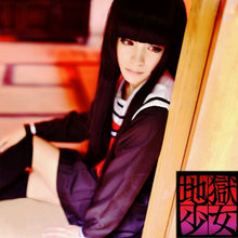 Load image into Gallery viewer, Profoundly Mad Gambler Snake Dream Cos Wig Hell Girl Devil Love Three Knives Princess Qi Cut Black Long Straight
