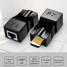 Load image into Gallery viewer, 4K HDMI-compatible Extender Extension up to 30m Over CAT5e / 6 UTP LAN Ethernet Cable RJ45 Ports LAN Network
