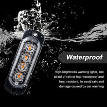 Load image into Gallery viewer, 4LED Car Strobe Warning Light Grill Flashing Breakdown Emergency Light Car Truck Trailer Beacon Lamp LED Side Light For Cars 12V
