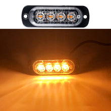 Load image into Gallery viewer, 4LED Car Strobe Warning Light Grill Flashing Breakdown Emergency Light Car Truck Trailer Beacon Lamp LED Side Light For Cars 12V
