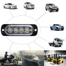 Load image into Gallery viewer, 4LED Car Strobe Warning Light Grill Flashing Breakdown Emergency Light Car Truck Trailer Beacon Lamp LED Side Light For Cars 12V
