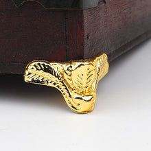 Load image into Gallery viewer, 4Pcs/Set Antique Wood Box Feet Leg Corner Protector Triangle Rattan Carved Decorative Bracket For Furniture Hardware
