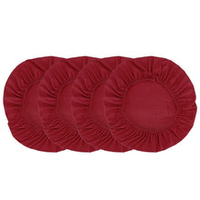 Load image into Gallery viewer, 4Pcs Stretch Elastic Dining Room Chair Seat Covers Seat Protector Universal Removable Washable Chair Seat Cushion Slipcover
