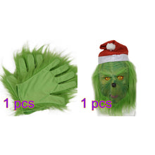 Load image into Gallery viewer, Halloween Christmas Green Fur Monster Latex Mask Masquerade Party Funny Costume Props Cosplay
