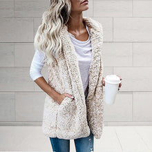 Load image into Gallery viewer, Womens Vest Winter Warm Hoodie Outwear Casual Coat Faux Zip Up Sherpa Jacket
