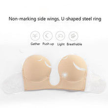 Load image into Gallery viewer, Strapless Silicone Deep U Bra Self-adhesive Gel Sticky Invisible Bra Bra Backless Dress Nude Bra
