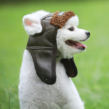 Load image into Gallery viewer, Windproof Cosplay Pet Aviator Cap Costume Dog Protection Hats Autumn Winter Funny Warm
