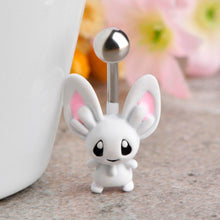 Load image into Gallery viewer, Funmor Rabbit Shape Navel Belly Button Rings For Women Summer Kawaii Animal Body Piercing Jewelry Bikini Tragus Nombril Ombligo
