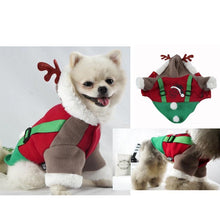 Load image into Gallery viewer, Warm Pet Puppy Clothes Cute Antlers Hoodies Christmas Halloween Cosplay Costume
