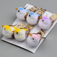 Load image into Gallery viewer, 4pcs 4.5*2cm Foam Artificial Bird Flower Supplies For Wedding Christmas Tree Decoration DIY Scrapbooking Wreath Fake Flowers
