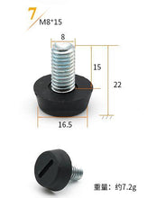 Load image into Gallery viewer, 10pcs! Height Adjustable Leveling Chair Leg Feet Furniture Mat Screw-in Base Sofa Bed Cabinet Table Floor Protector M10 M8 M6
