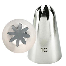Load image into Gallery viewer, 4pcs Large Icing Piping Nozzles For Decorating Cake Baking Cookie Cupcake Piping Nozzle Stainless Steel Pastry Tips #1B#1C#1E#1G
