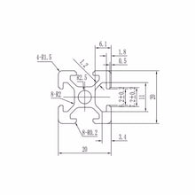 Load image into Gallery viewer, 4pcs/lot  Aluminum Profile Extrusion 100mm to 800mm Length Linear Rail 200mm 400mm 500mm for DIY 3D Printer Workbench CNC
