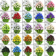 Load image into Gallery viewer, 5pcs Artificial Flowers Real Touch PU Tulips Fake Flower Bouquet For Wedding Party Decor Supplies Home Garden Ornaments
