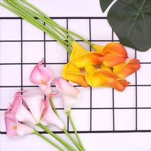 Load image into Gallery viewer, 5/10 Heads Artificial Calla Lily Flowers PU Real Touch Wedding Decoration Fake Flowers Home Decoration Artificial Plants

