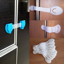 Load image into Gallery viewer, 5/10 pieces / safety lock baby child safety care plastic lock with baby baby protection drawer door cabinet cupboard toilet

