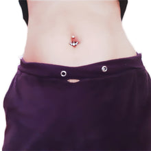 Load image into Gallery viewer, 5 Crystals Belly Button Rings for Women Girls 316L Surgical Steel Curved Navel Barbell 14g Dangled Body Jewelry Piercing Ombligo
